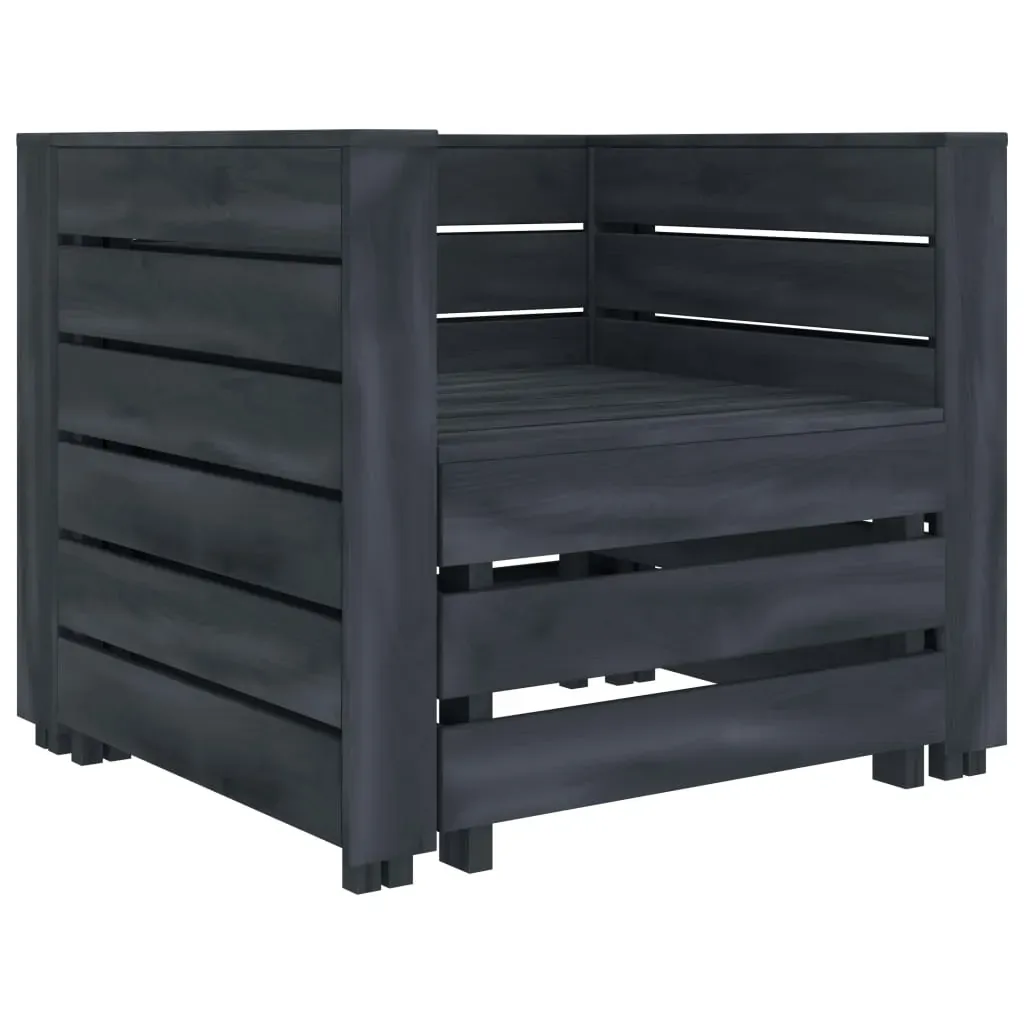 2 Piece Garden Pallet Lounge Set Grey Wood Price