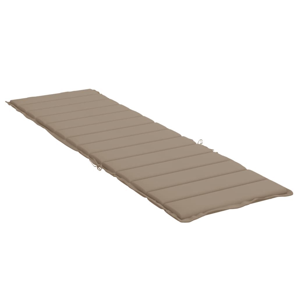 Sun Lounger Cushion Taupe 200x70x3cm Oxford Fabric Price