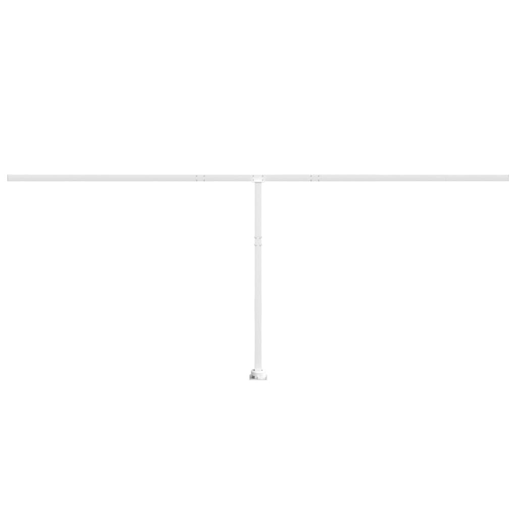 Awning Post Set White 600x245 cm Iron Price