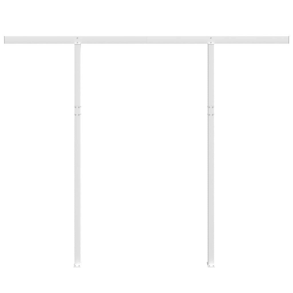 Awning Post Set White 300x245 cm Iron Price