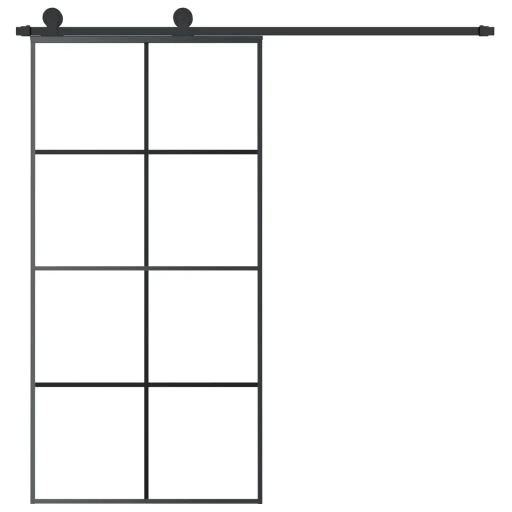 Sliding Door with Hardware Set 102.5x205 cm ESG Glass&Aluminium Price