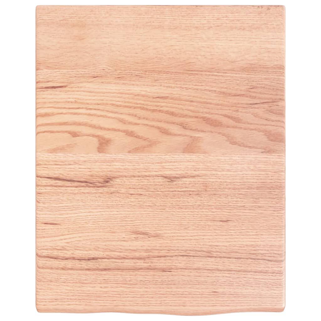 Bathroom Countertop Light Brown 40x50x2 cm Treated Solid Wood Price