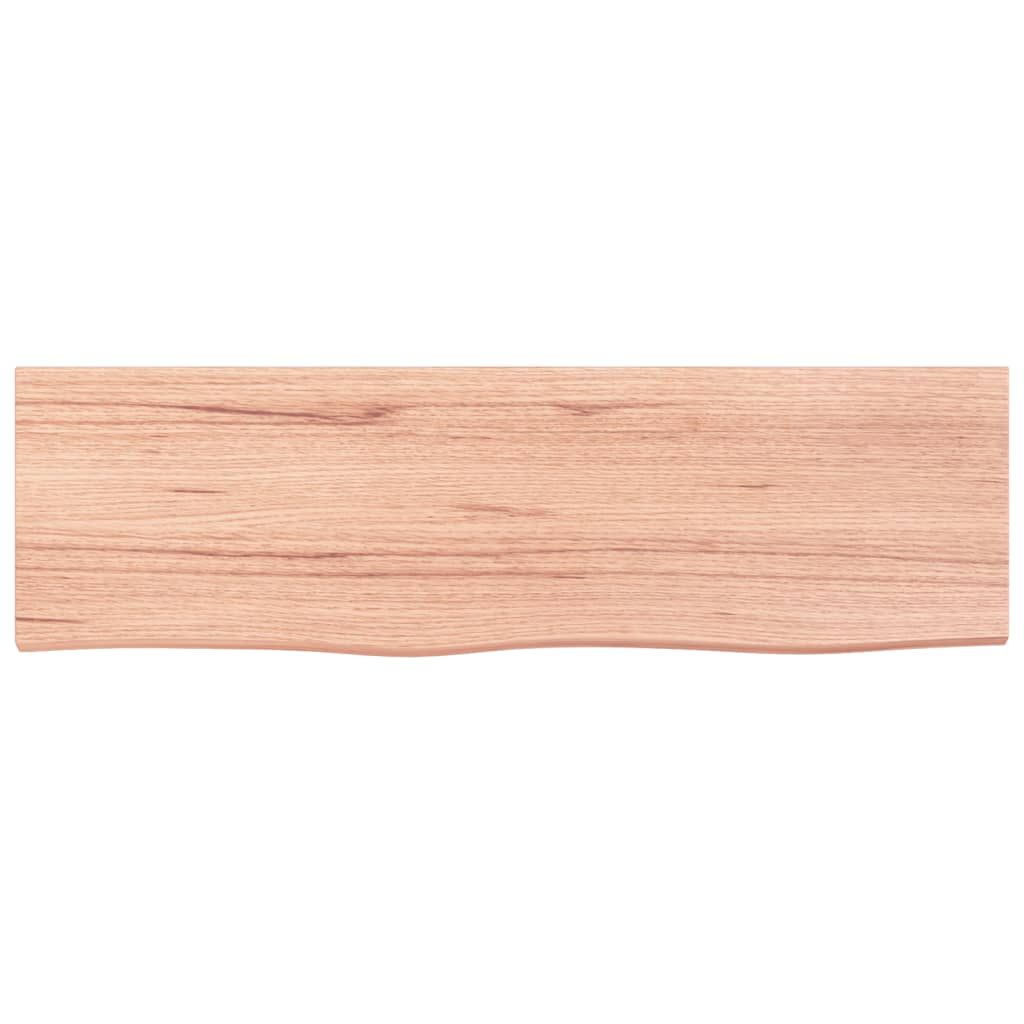 Bathroom Countertop Light Brown 100x30x6 cm Treated Solid Wood Price