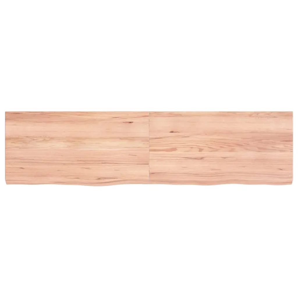 Bathroom Countertop Light Brown 120x30x4 cm Treated Solid Wood Price