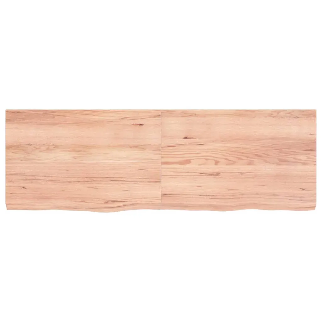 Bathroom Countertop Light Brown 120x40x4 cm Treated Solid Wood Price