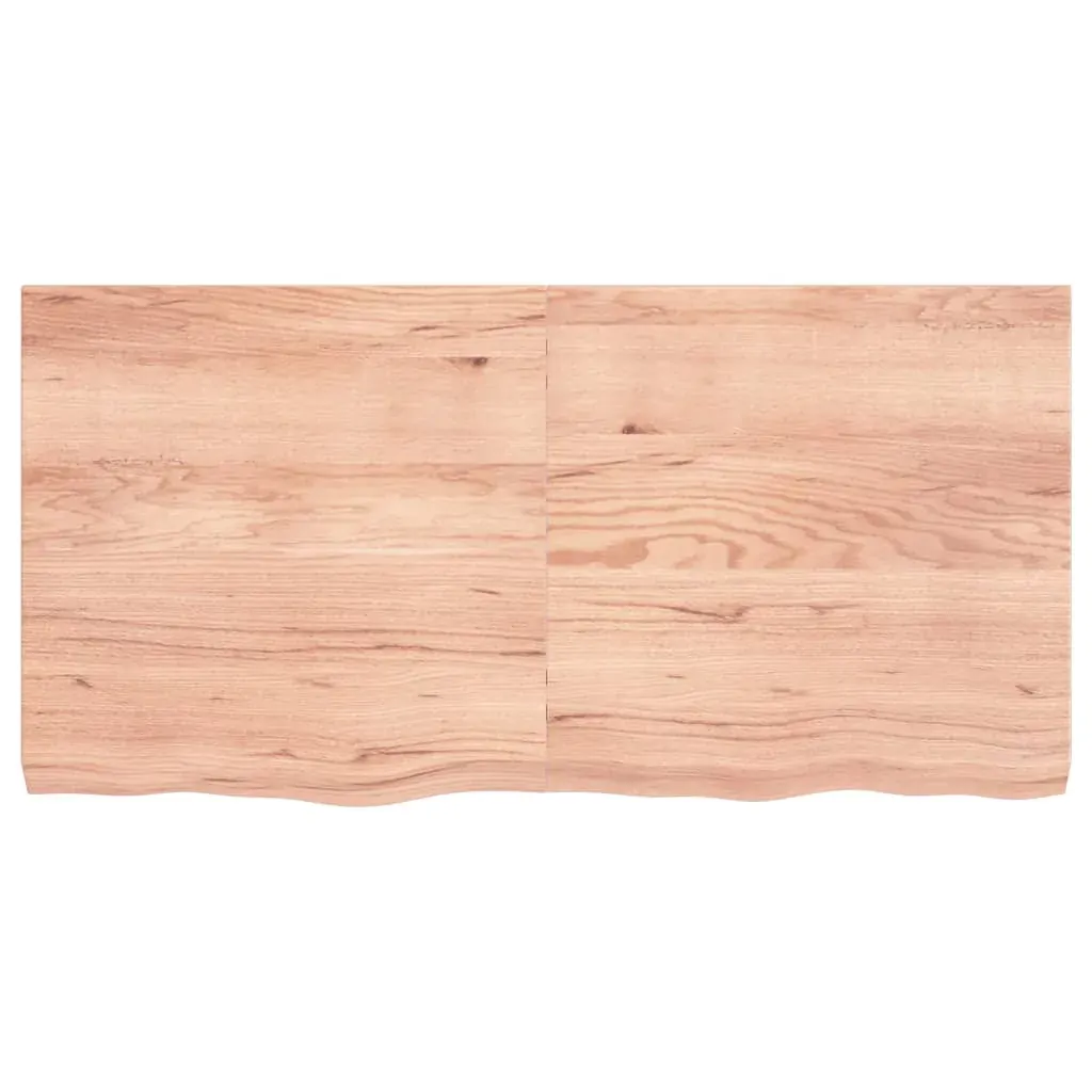 Bathroom Countertop Light Brown 120x60x6 cm Treated Solid Wood Price