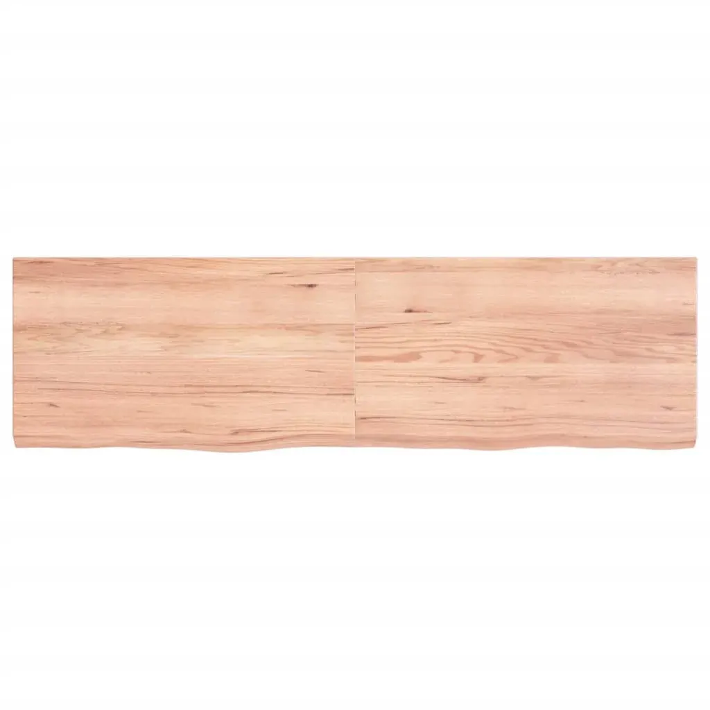 Bathroom Countertop Light Brown 140x40x4 cm Treated Solid Wood Price