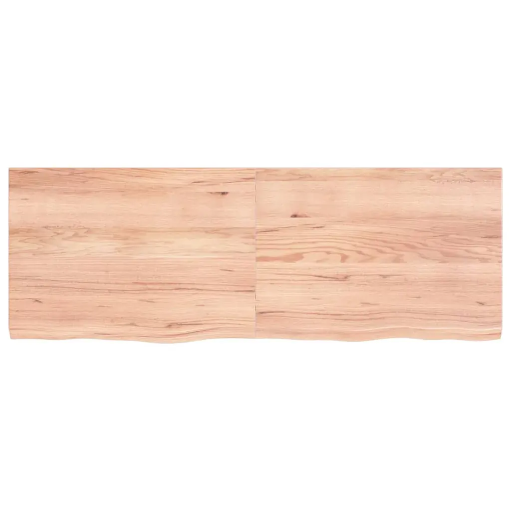 Bathroom Countertop Light Brown 140x50x4 cm Treated Solid Wood Price