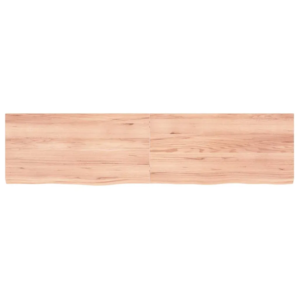 Bathroom Countertop Light Brown 160x40x4 cm Treated Solid Wood Price