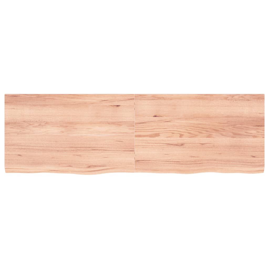 Bathroom Countertop Light Brown 160x50x4 cm Treated Solid Wood Price