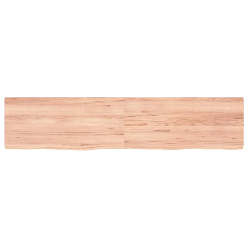 Bathroom Countertop Light Brown 180x40x4 cm Treated Solid Wood Price
