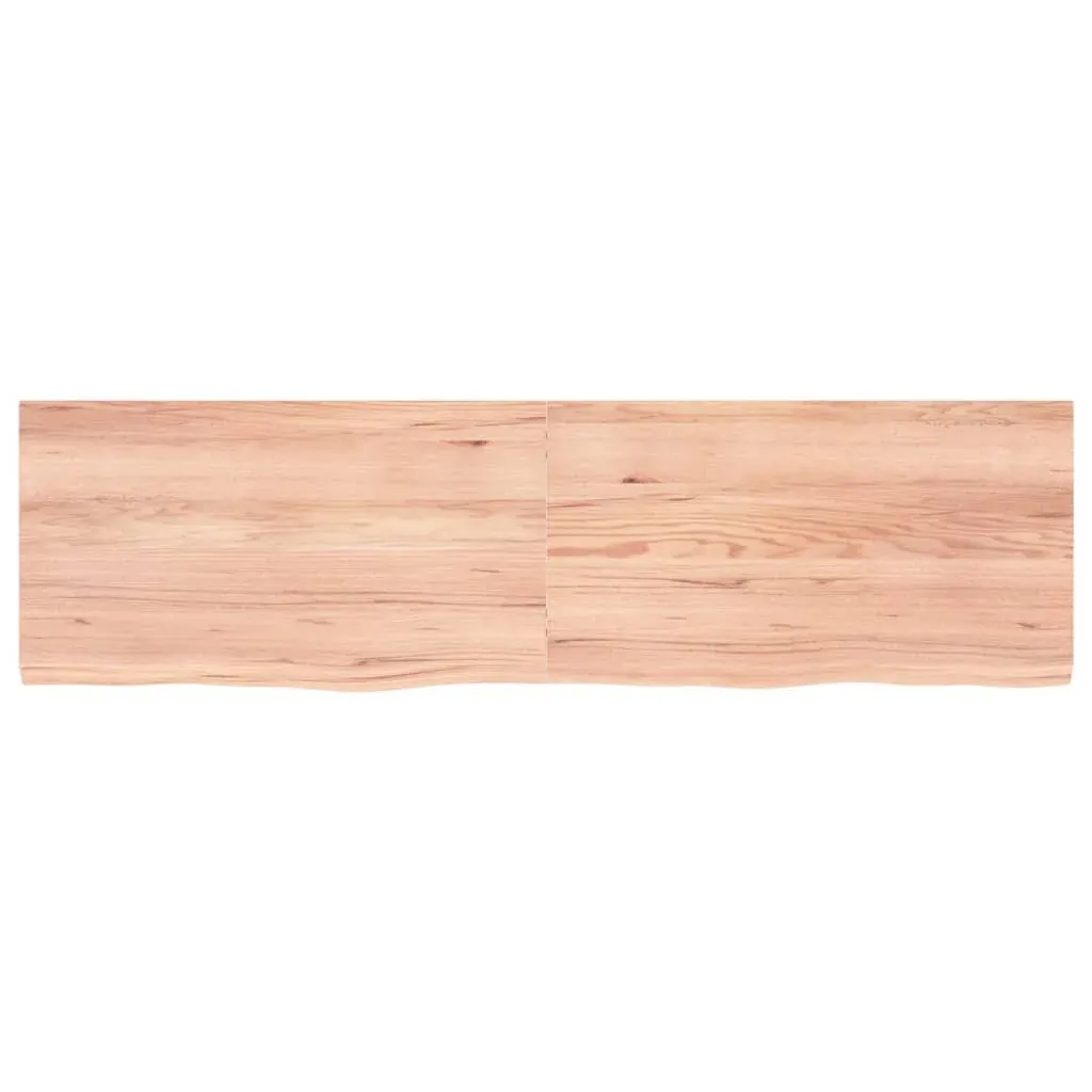 Bathroom Countertop Light Brown 180x50x4 cm Treated Solid Wood Price