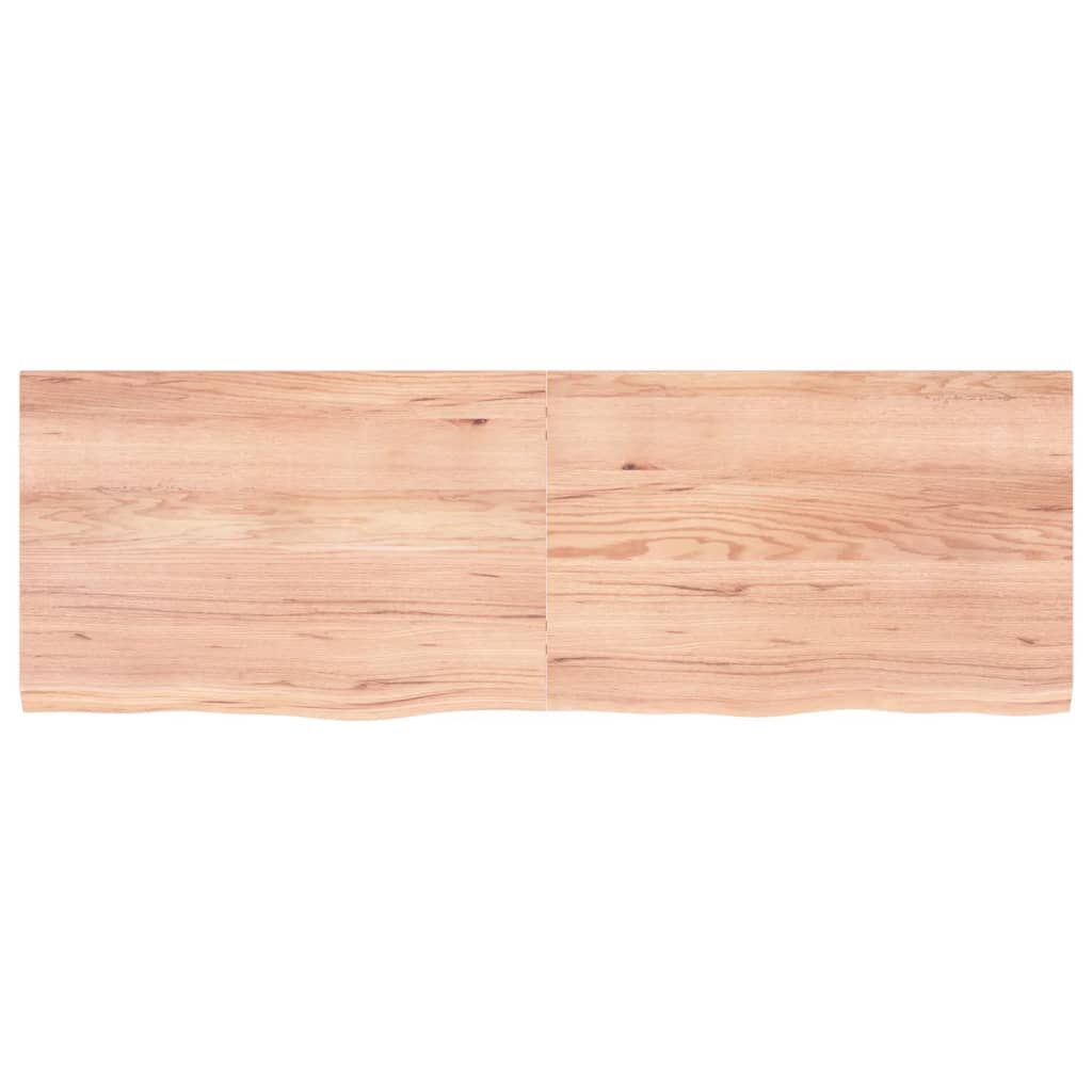 Bathroom Countertop Light Brown 180x60x4 cm Treated Solid Wood Price