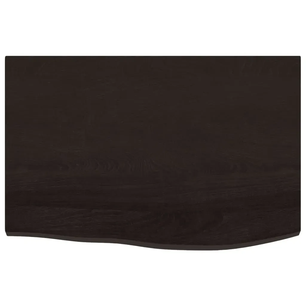 Bathroom Countertop Dark Brown 60x40x4 cm Treated Solid Wood Price