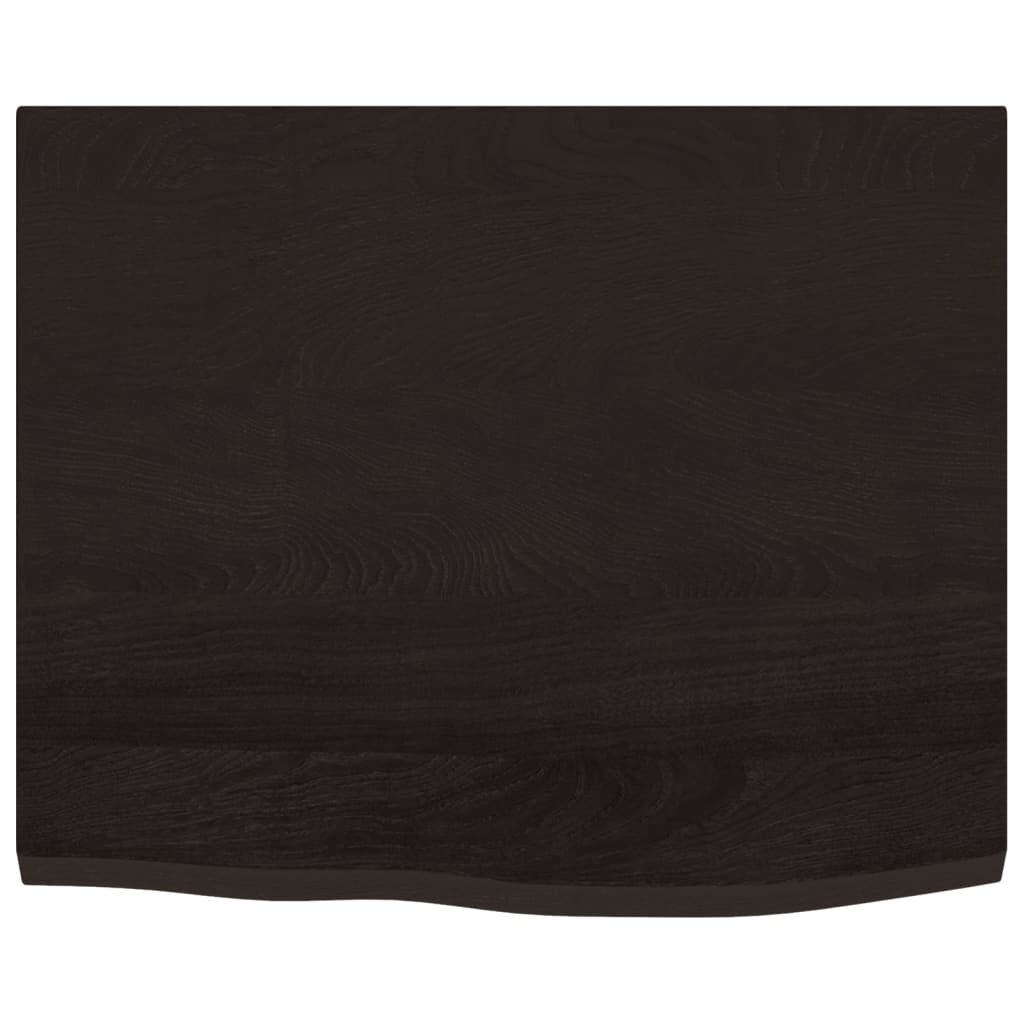 Bathroom Countertop Dark Brown 60x50x2 cm Treated Solid Wood Price