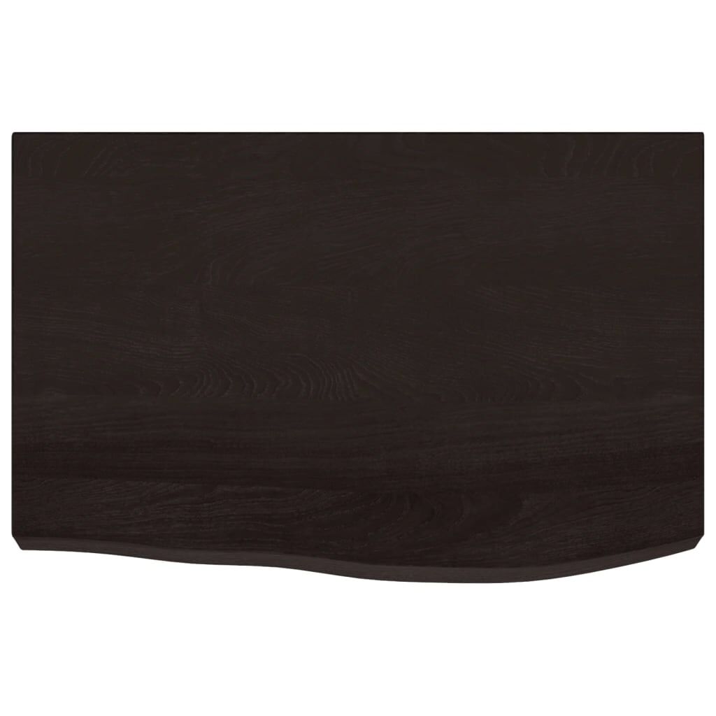 Bathroom Countertop Dark Brown 60x50x4 cm Treated Solid Wood Price