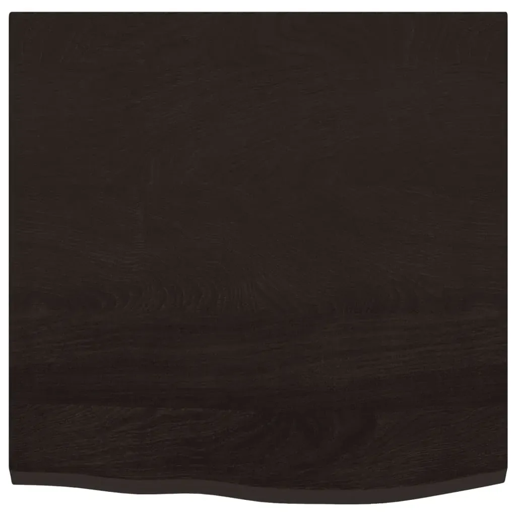 Bathroom Countertop Dark Brown 60x60x2 cm Treated Solid Wood Price