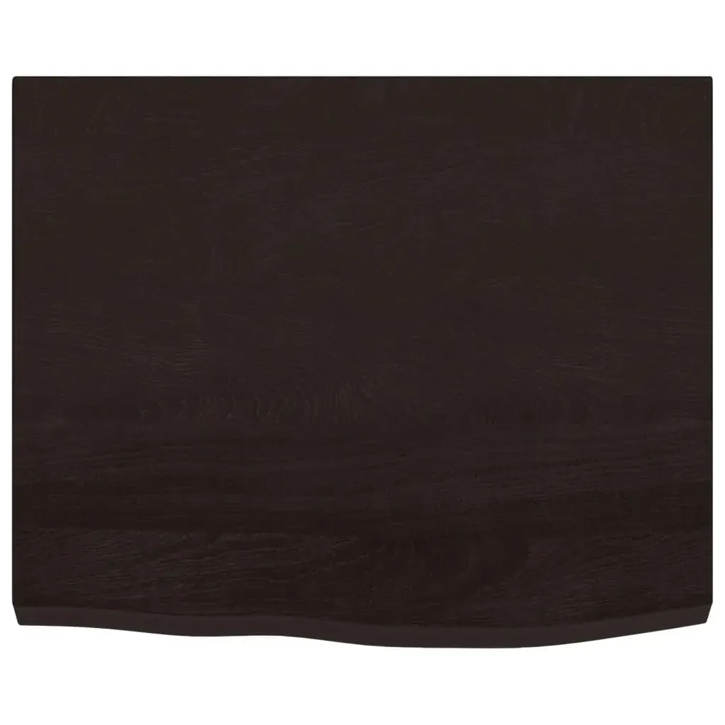 Bathroom Countertop Dark Brown 60x60x4 cm Treated Solid Wood Price