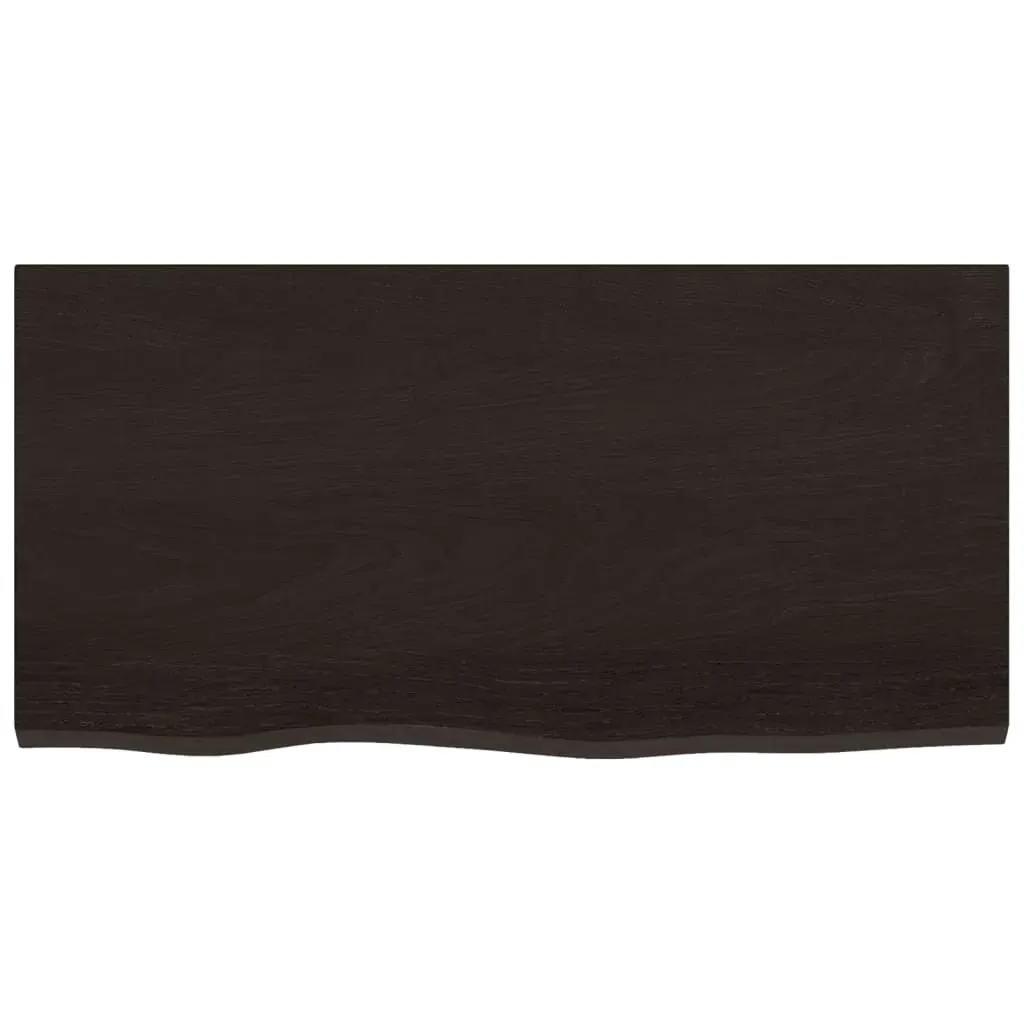 Bathroom Countertop Dark Brown 80x40x4 cm Treated Solid Wood Price