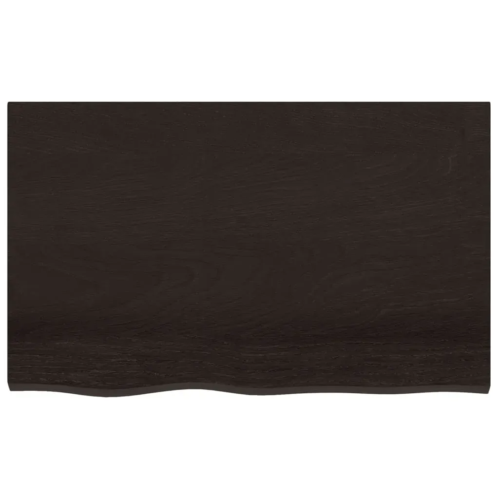 Bathroom Countertop Dark Brown 80x50x4 cm Treated Solid Wood Price