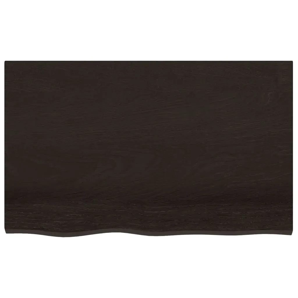 Bathroom Countertop Dark Brown 80x50x6 cm Treated Solid Wood Price