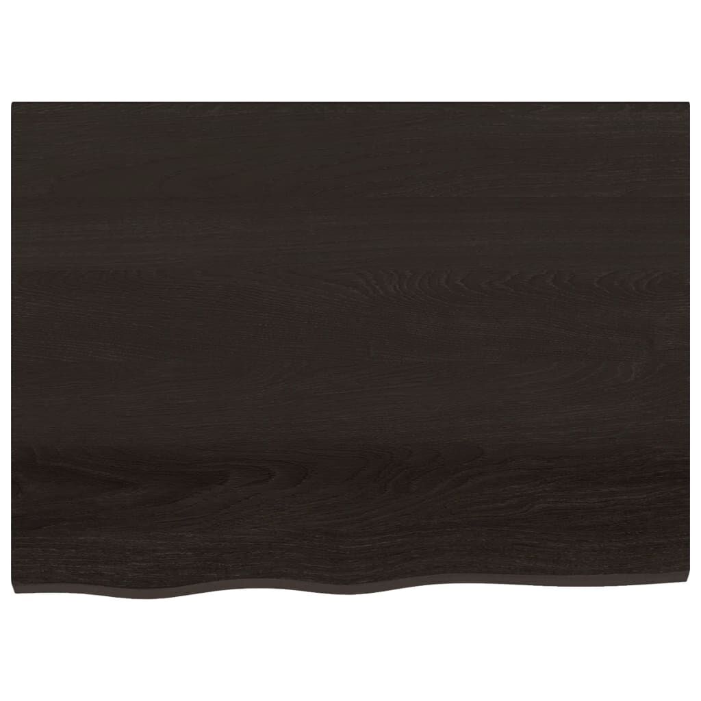 Bathroom Countertop Dark Brown 80x60x6 cm Treated Solid Wood Price