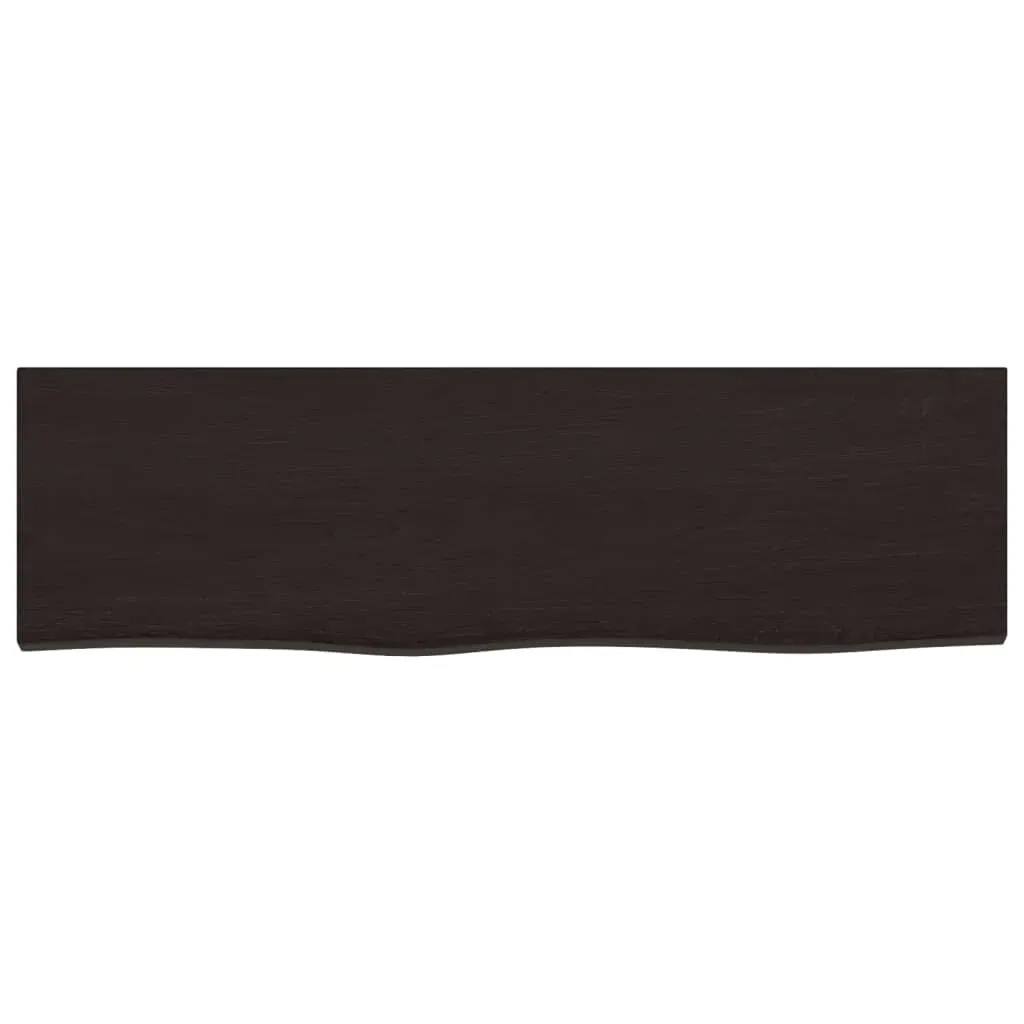 Bathroom Countertop Dark Brown 100x30x4 cm Treated Solid Wood Price