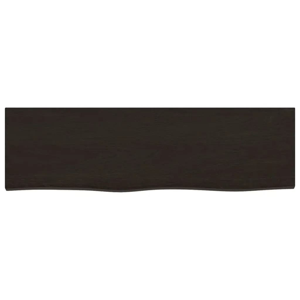 Bathroom Countertop Dark Brown 100x30x6 cm Treated Solid Wood Price