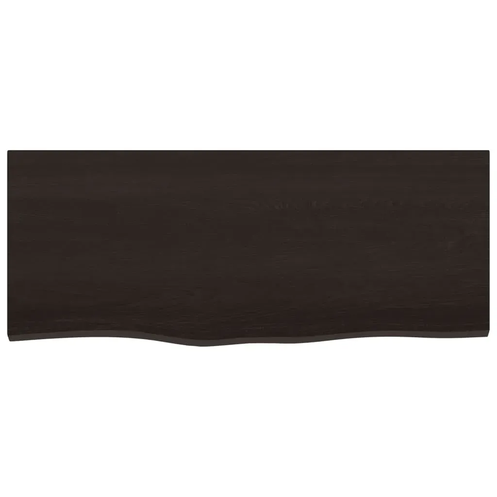 Bathroom Countertop Dark Brown 100x40x2 cm Treated Solid Wood Price
