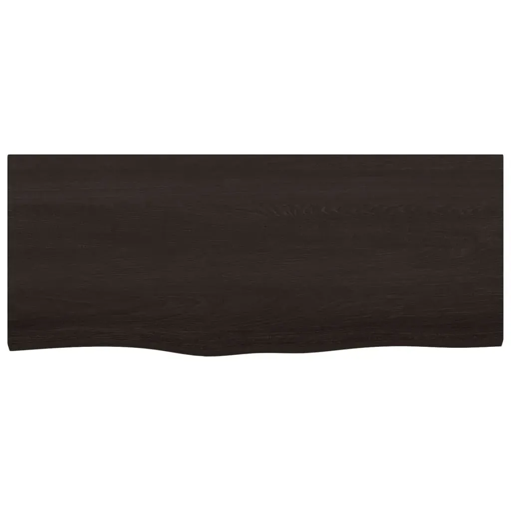 Bathroom Countertop Dark Brown 100x40x4 cm Treated Solid Wood Price