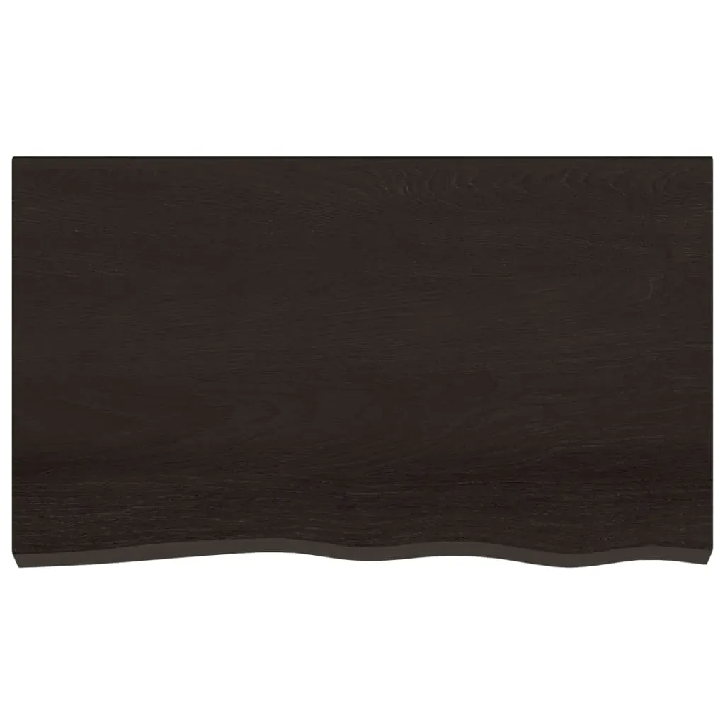 Bathroom Countertop Dark Brown 100x60x4 cm Treated Solid Wood Price