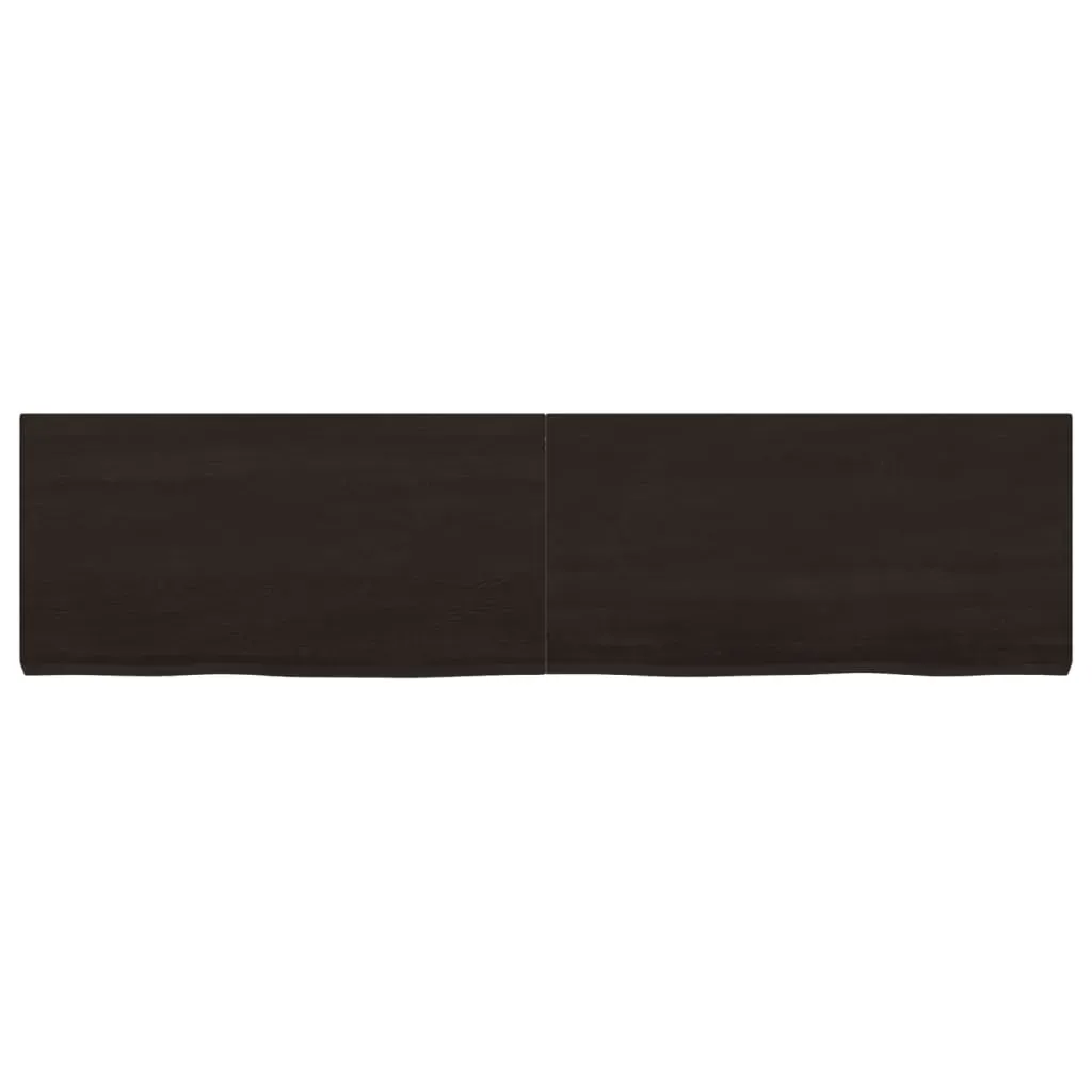 Bathroom Countertop Dark Brown 120x30x4 cm Treated Solid Wood Price