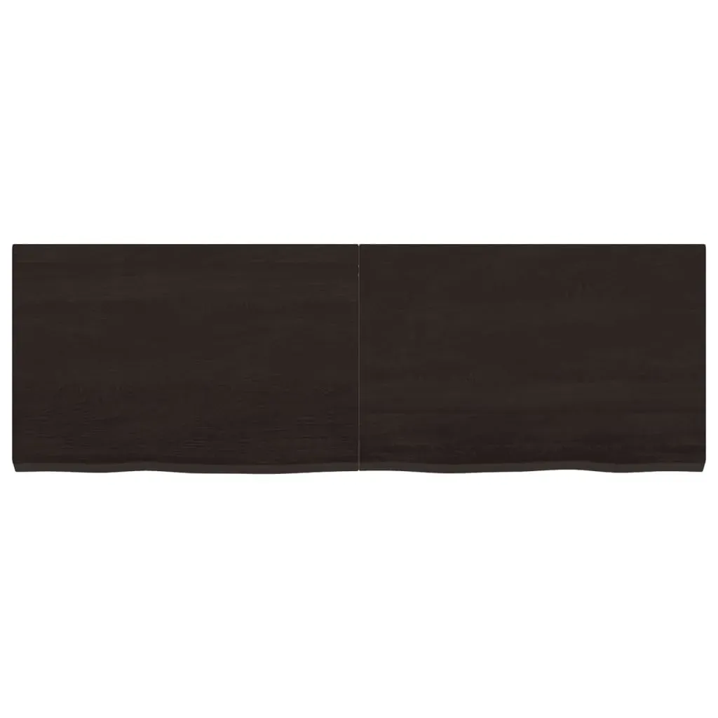 Bathroom Countertop Dark Brown 120x40x4 cm Treated Solid Wood Price
