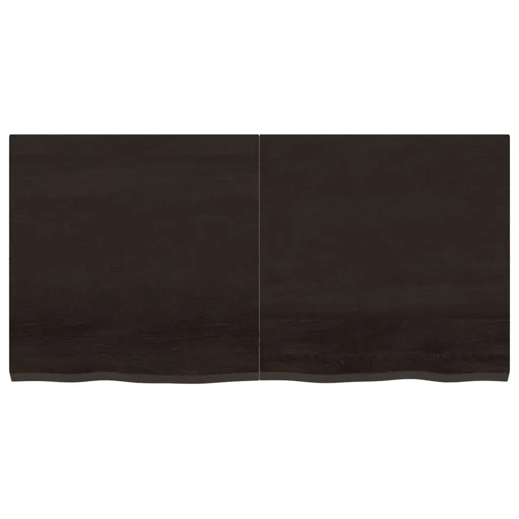 Bathroom Countertop Dark Brown 120x60x4 cm Treated Solid Wood Price