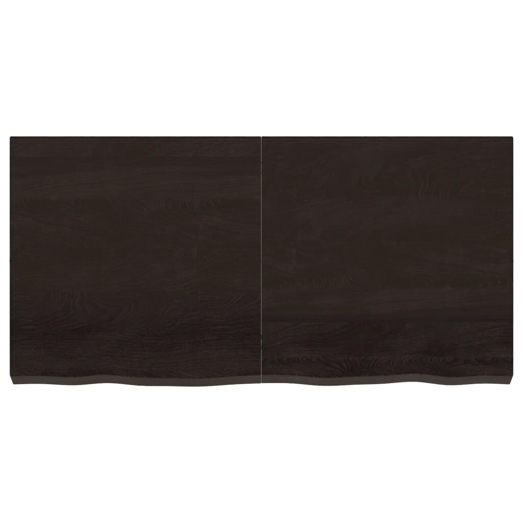 Bathroom Countertop Dark Brown 120x60x6 cm Treated Solid Wood Price