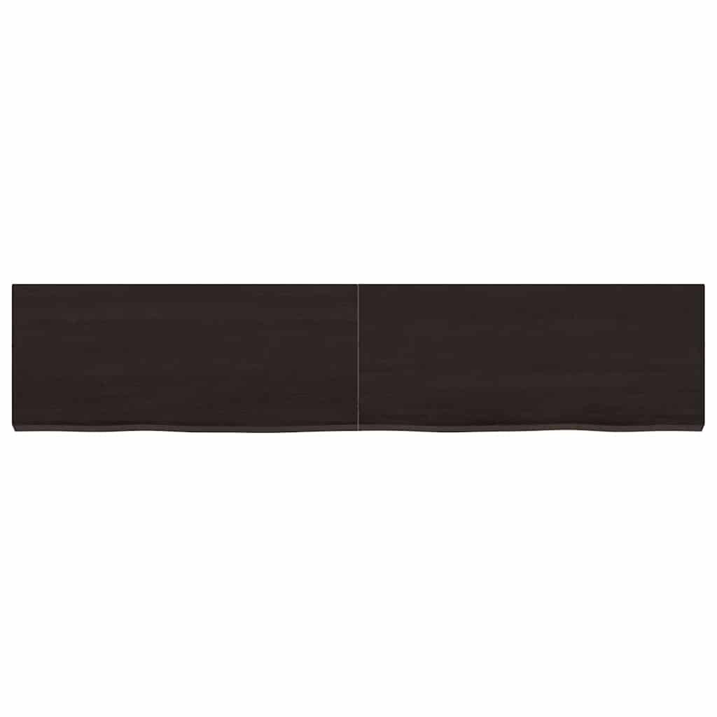 Bathroom Countertop Dark Brown 140x30x4 cm Treated Solid Wood Price
