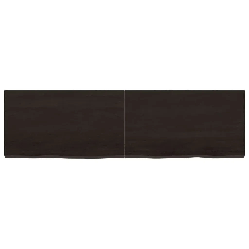 Bathroom Countertop Dark Brown 140x40x4 cm Treated Solid Wood Price