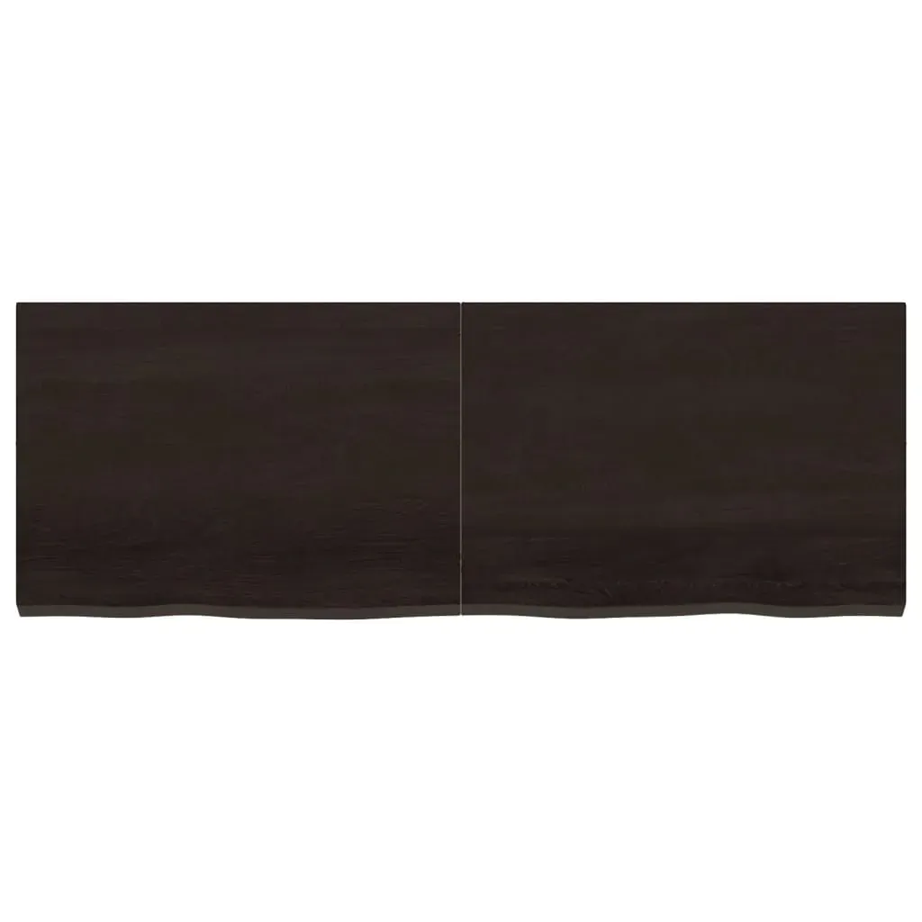 Bathroom Countertop Dark Brown 140x50x4 cm Treated Solid Wood Price