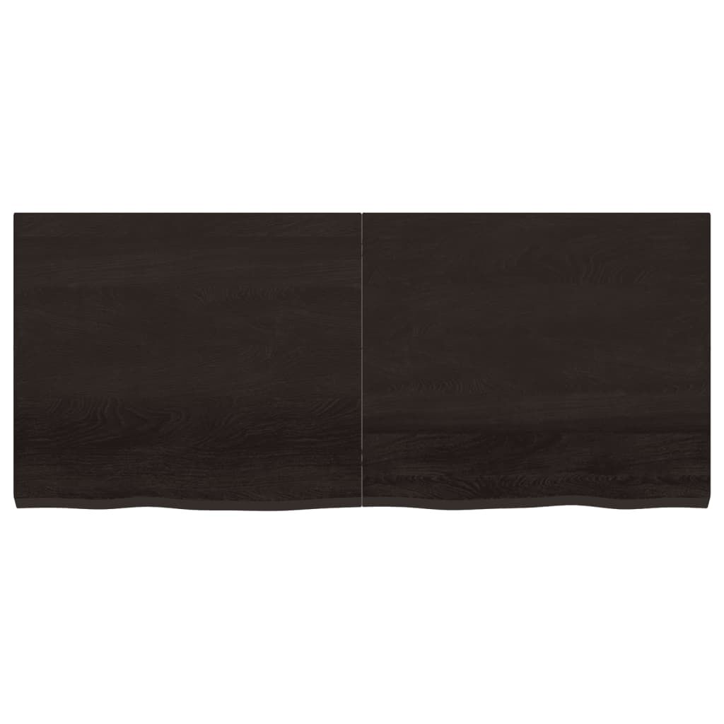 Bathroom Countertop Dark Brown 140x60x4 cm Treated Solid Wood Price
