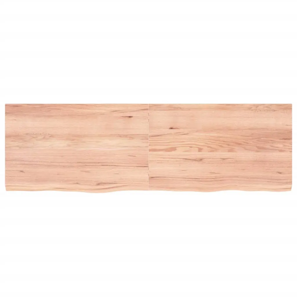Table Top Light Brown 160x50x4 cm Treated Solid Wood Oak Price