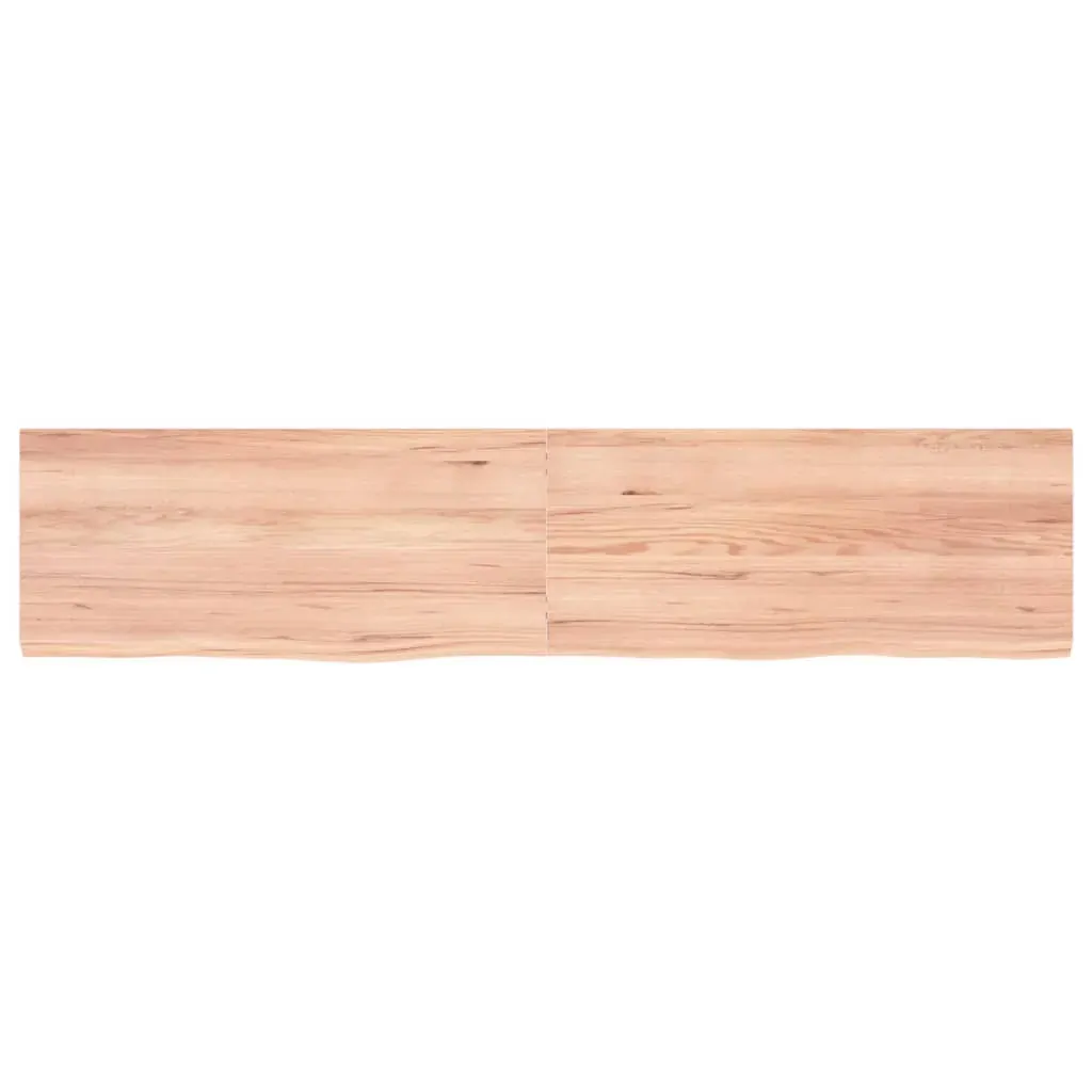Table Top Light Brown 180x40x4 cm Treated Solid Wood Oak Price