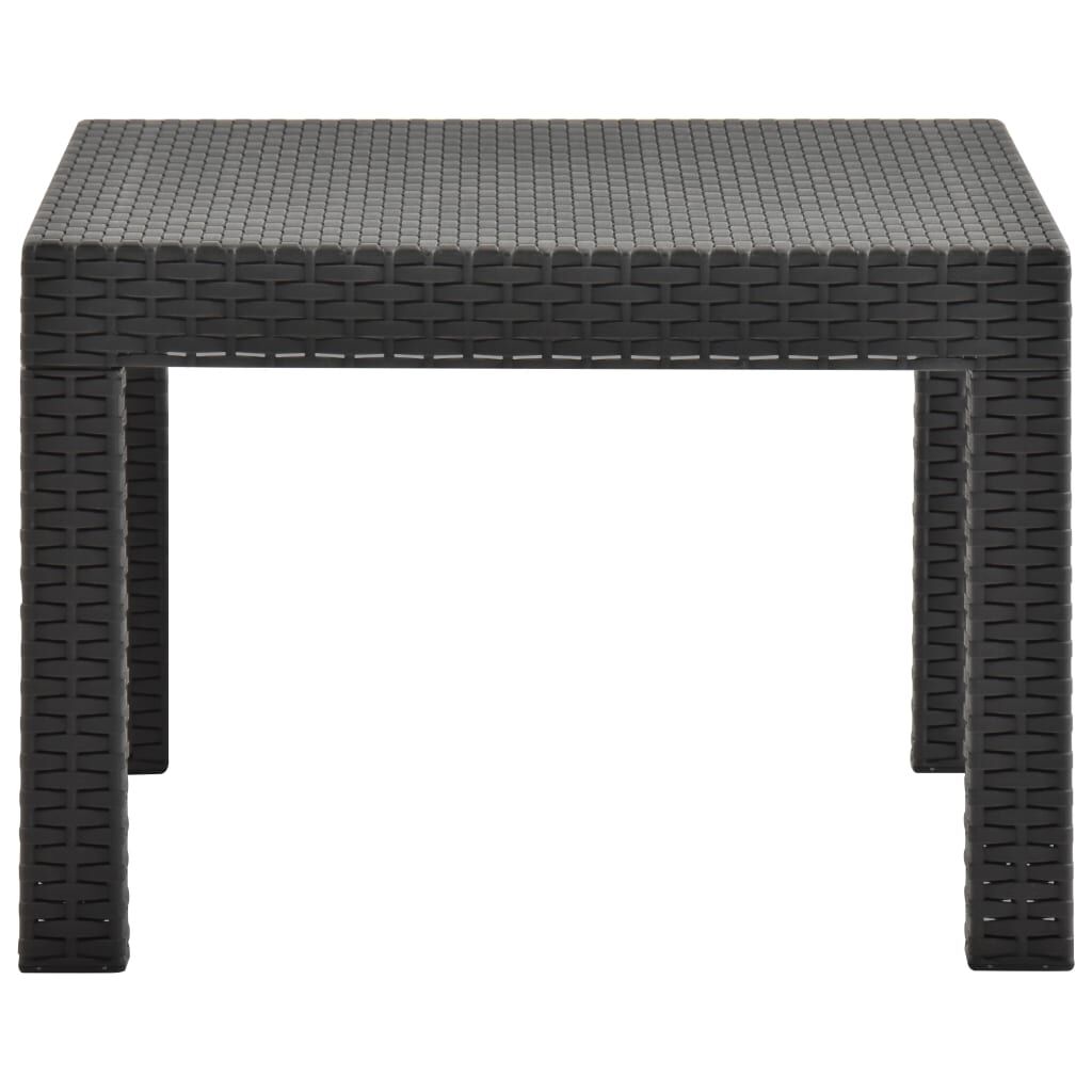 Garden Table Anthracite 58x58x41 cm PP Rattan Price