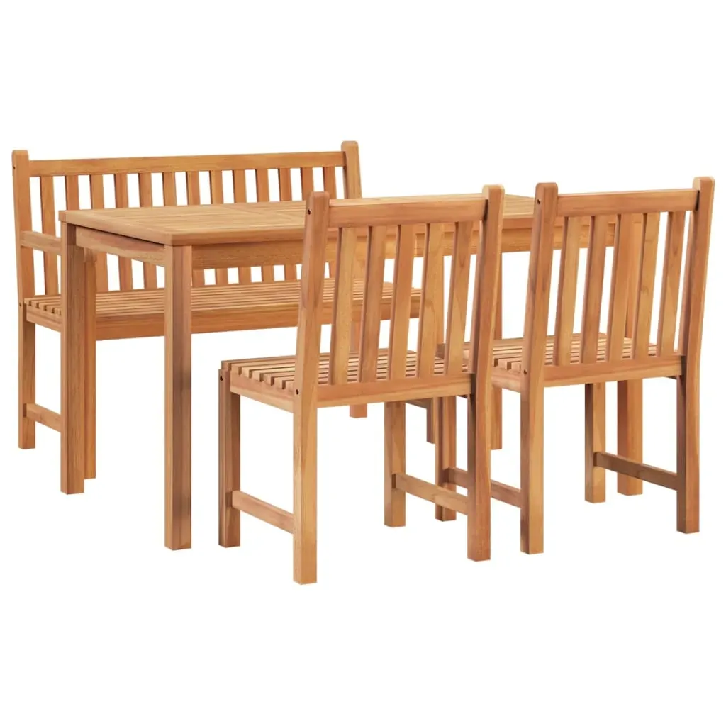 4 Piece Garden Dining Set Solid Wood Teak Price