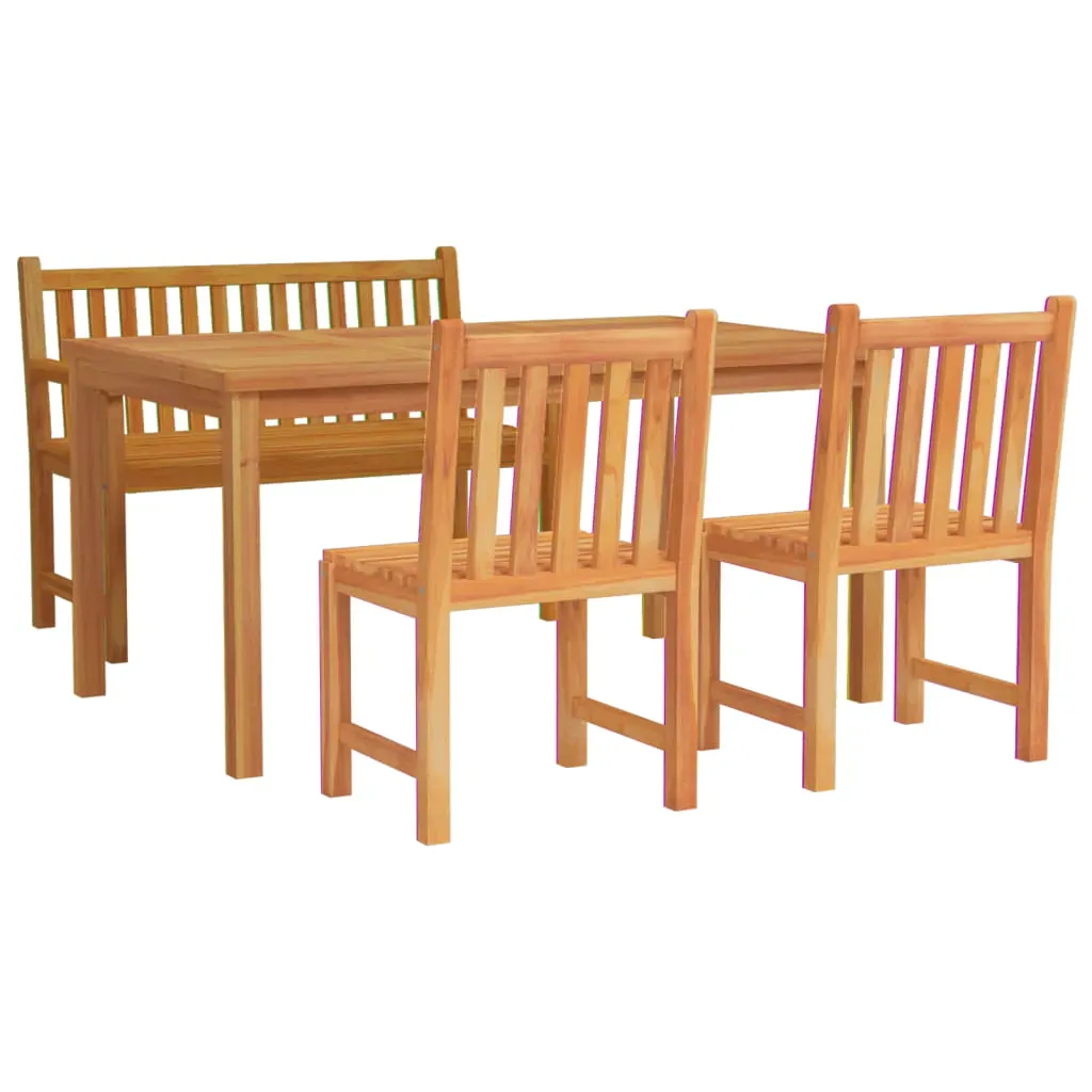 4 Piece Garden Dining Set Solid Wood Teak Price
