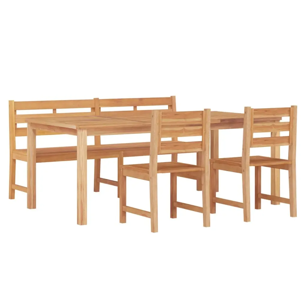 4 Piece Garden Dining Set Solid Wood Teak Price