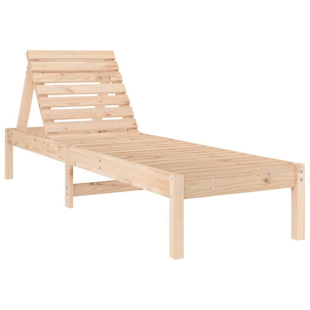 Sun Loungers 2 pcs with Table Solid Wood Pine Price