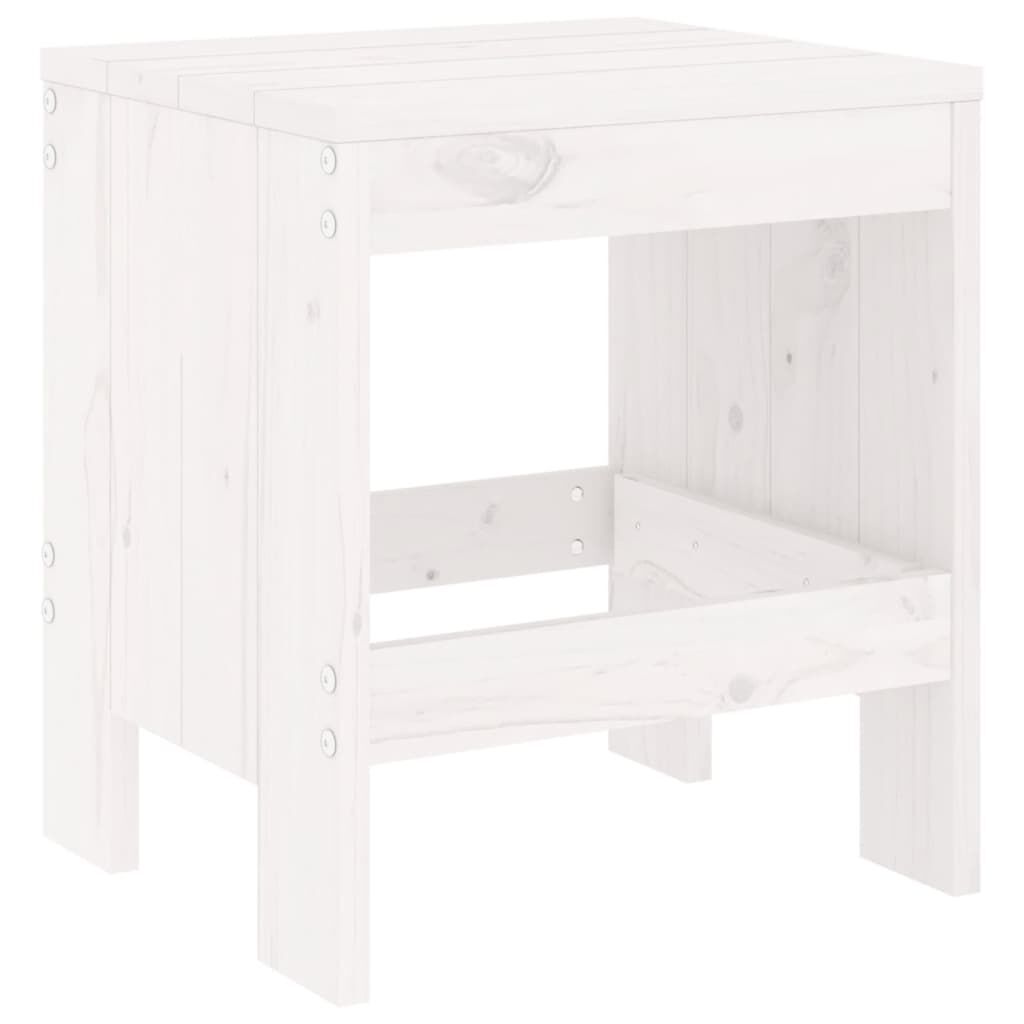 5 Piece Garden Dining Set White Solid Wood Pine Price