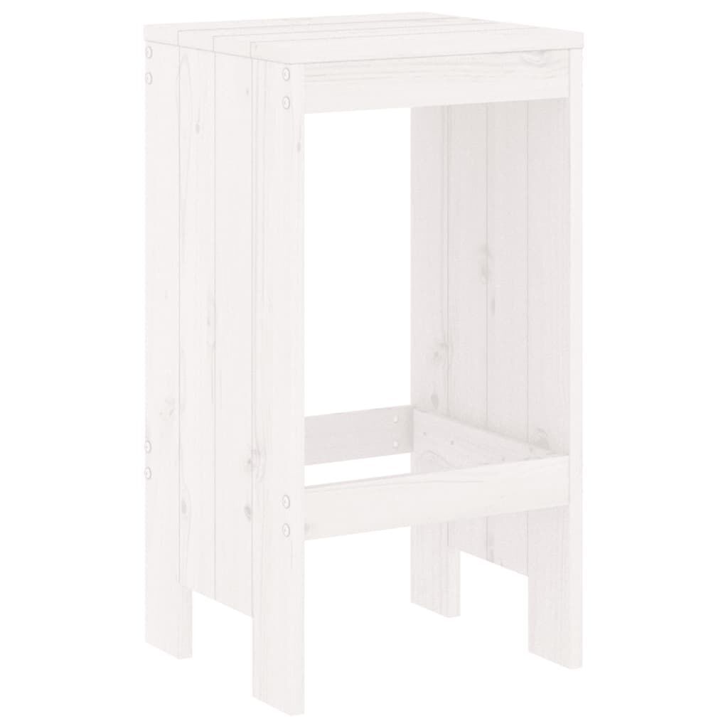 3 Piece Garden Bar Set White Solid Wood Pine Price