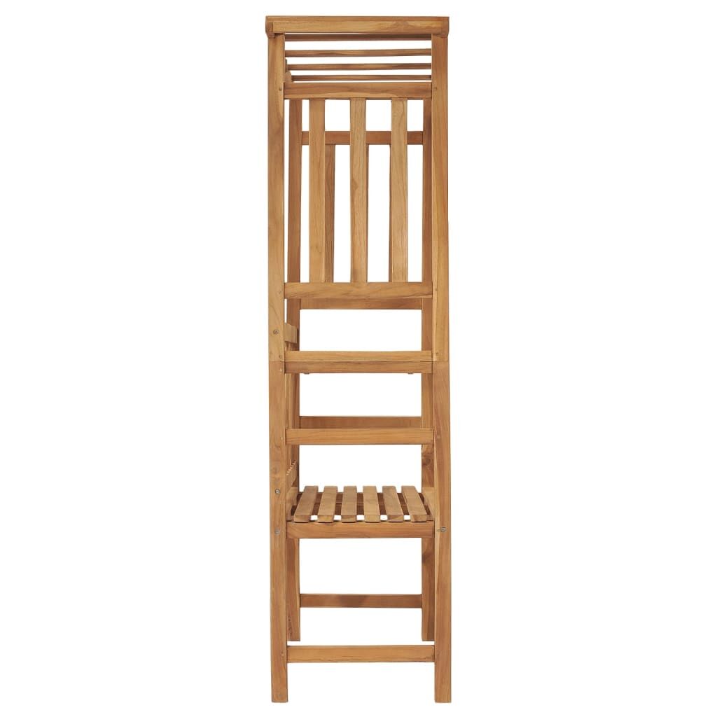 Garden Bench with Pergola 115 cm Solid Wood Teak Price