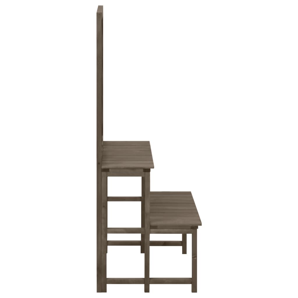 Plant Stand with Trellis Grey 70x42x115 cm Solid Fir Wood Price
